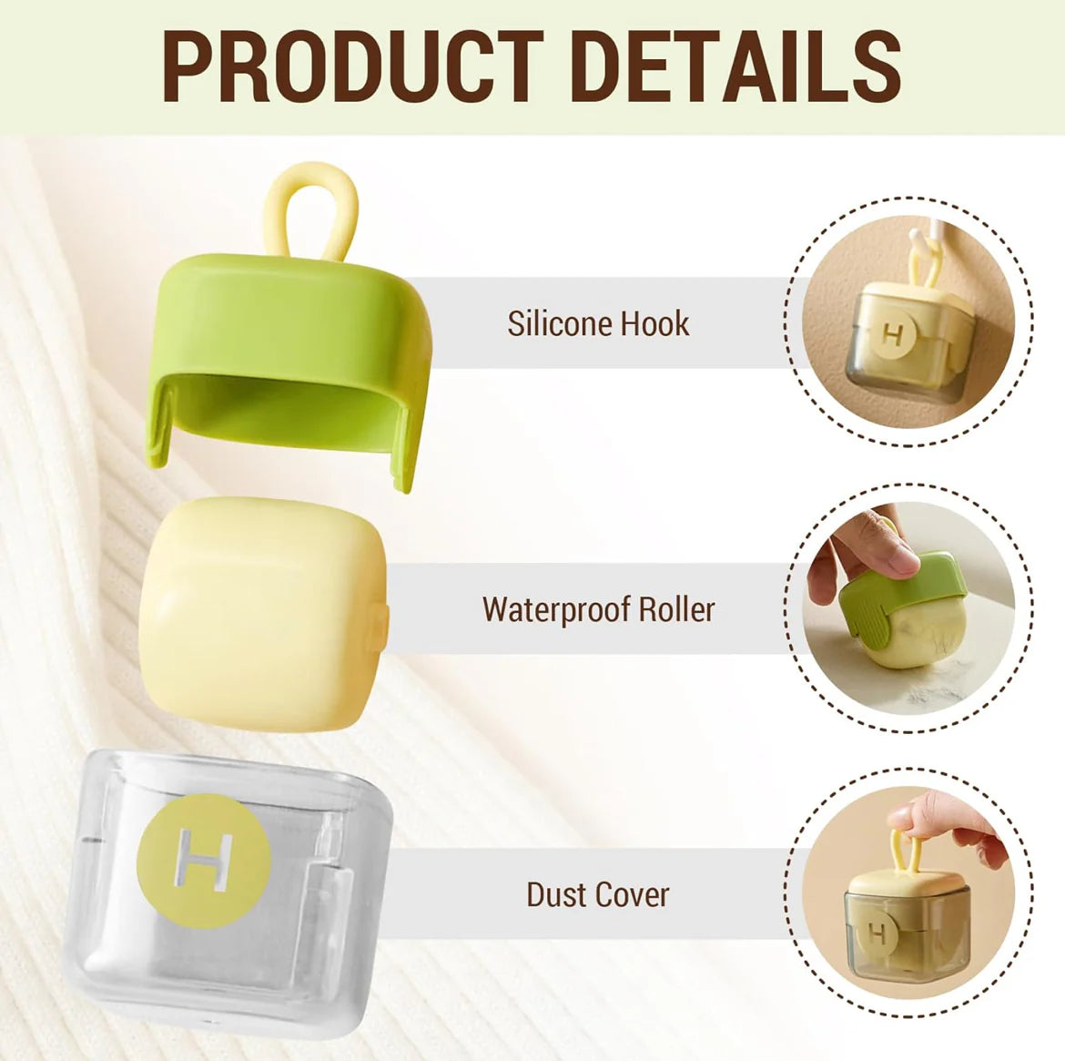 Easily remove pet hair from clothes, furniture & car seats with this reusable, portable fur remover. Eco-friendly, washable & perfect for daily use.