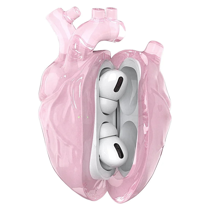 LoveDrop 3D AirPods Case – Silicone Pounding Heart Design