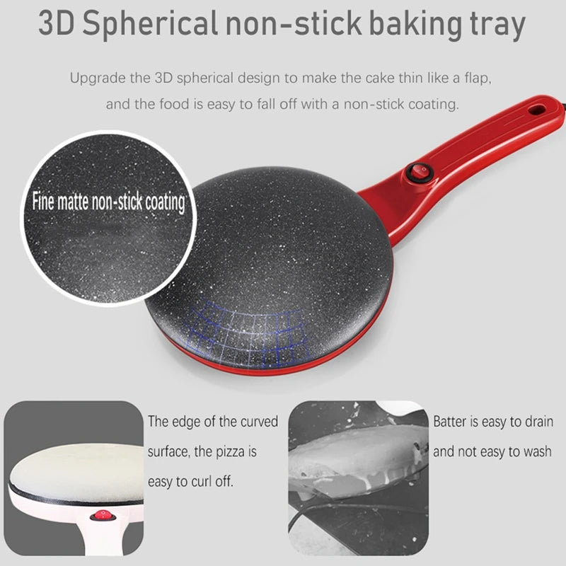 Electric Crepe Maker | Non-Stick Crepe Griddle with Temperature Control