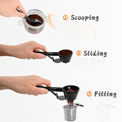 protein powder scoop with funnel