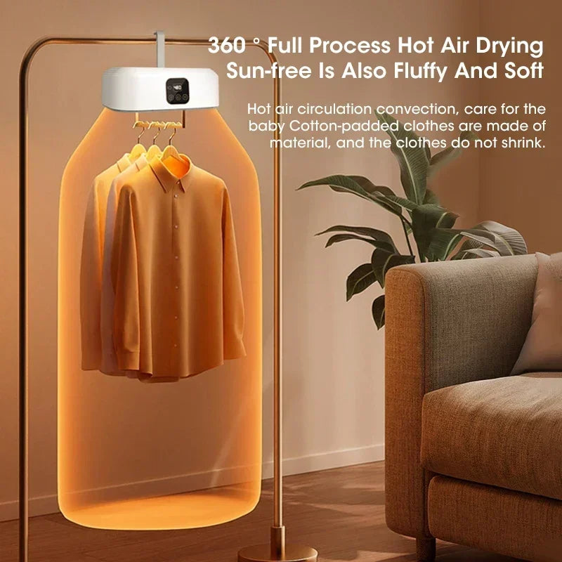 fast-drying electric clothes dryer for tight spaces