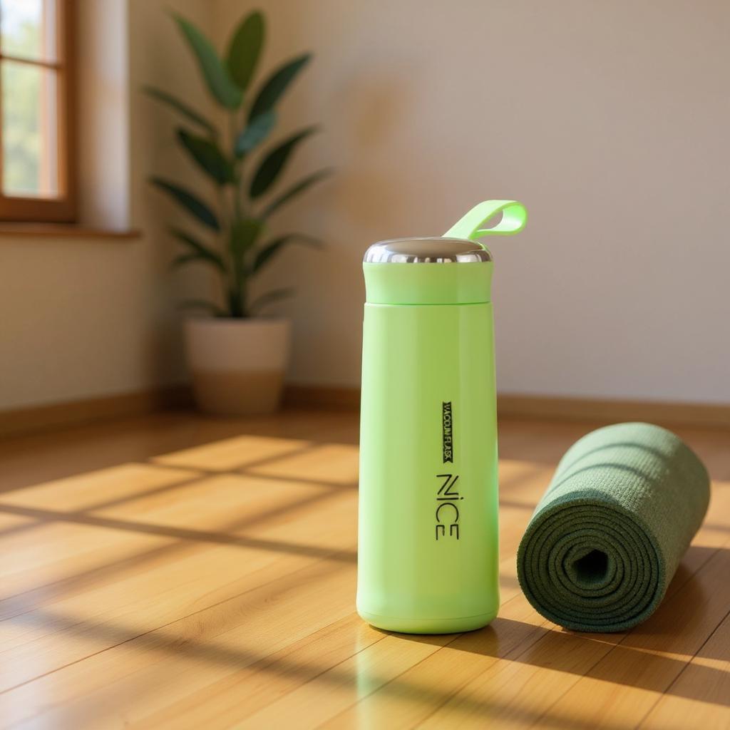NICE Cute Glass Liner Thermos Water Bottle – Sport Drinkware Gift