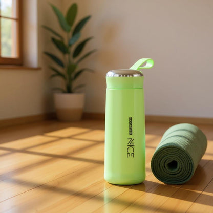 NICE Cute Glass Liner Thermos Water Bottle – Sport Drinkware Gift