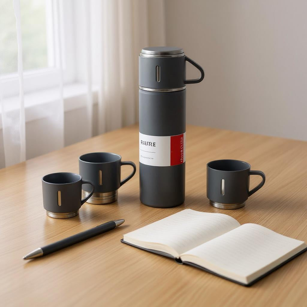 3-Piece Stainless Steel Vacuum Flask Set