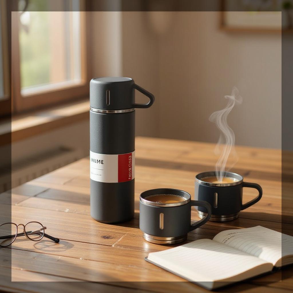 3-Piece Stainless Steel Vacuum Flask Set