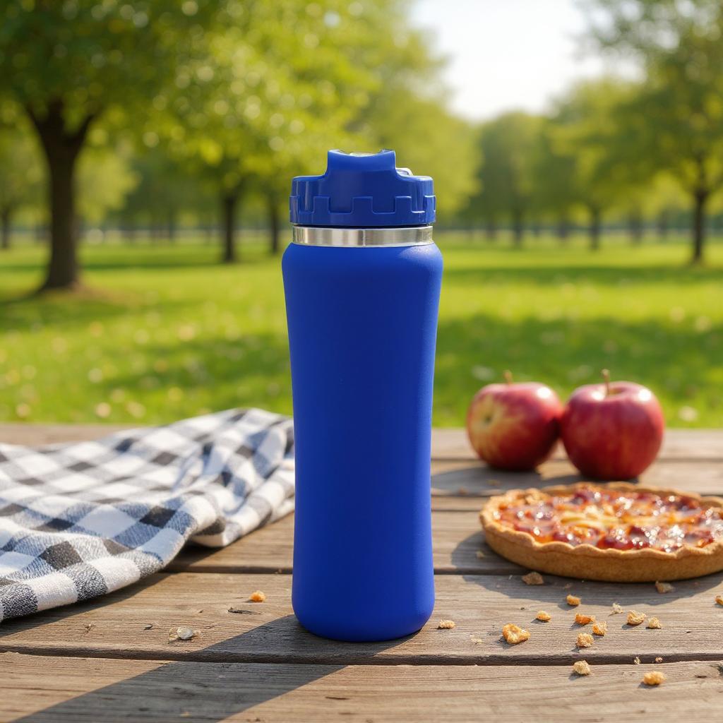 600ml Custom Insulated Stainless Steel Water Bottle – Durable Matte Thermos with Handle