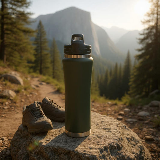 600ml Custom Insulated Stainless Steel Water Bottle – Durable Matte Thermos with Handle