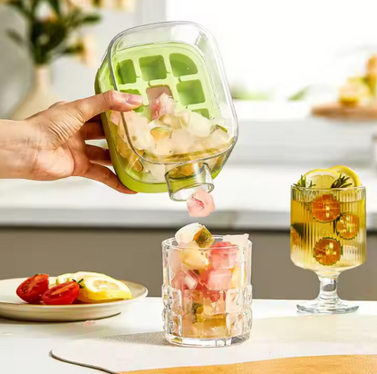 Household Plastic Ice Cube Tray with Lid- 800 ML