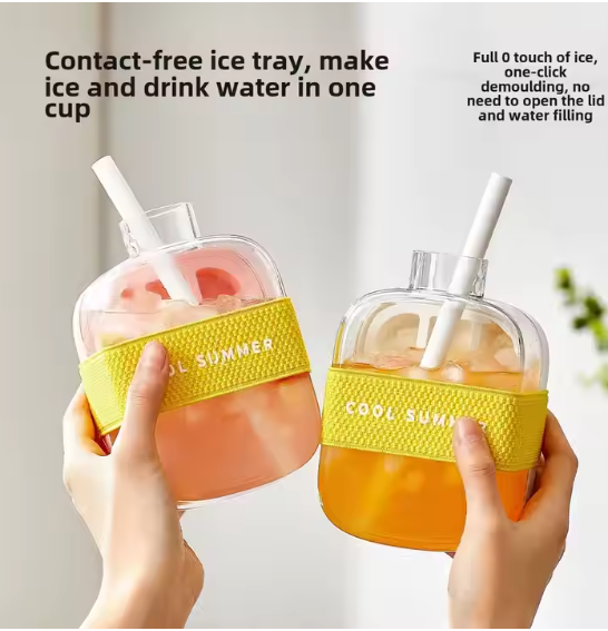 Household Plastic Ice Cube Tray with Lid- 800 ML