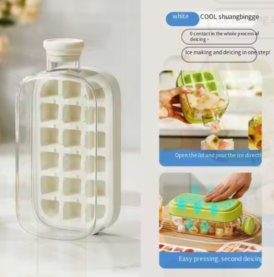 Household Plastic Ice Cube Tray with Lid- 800 ML