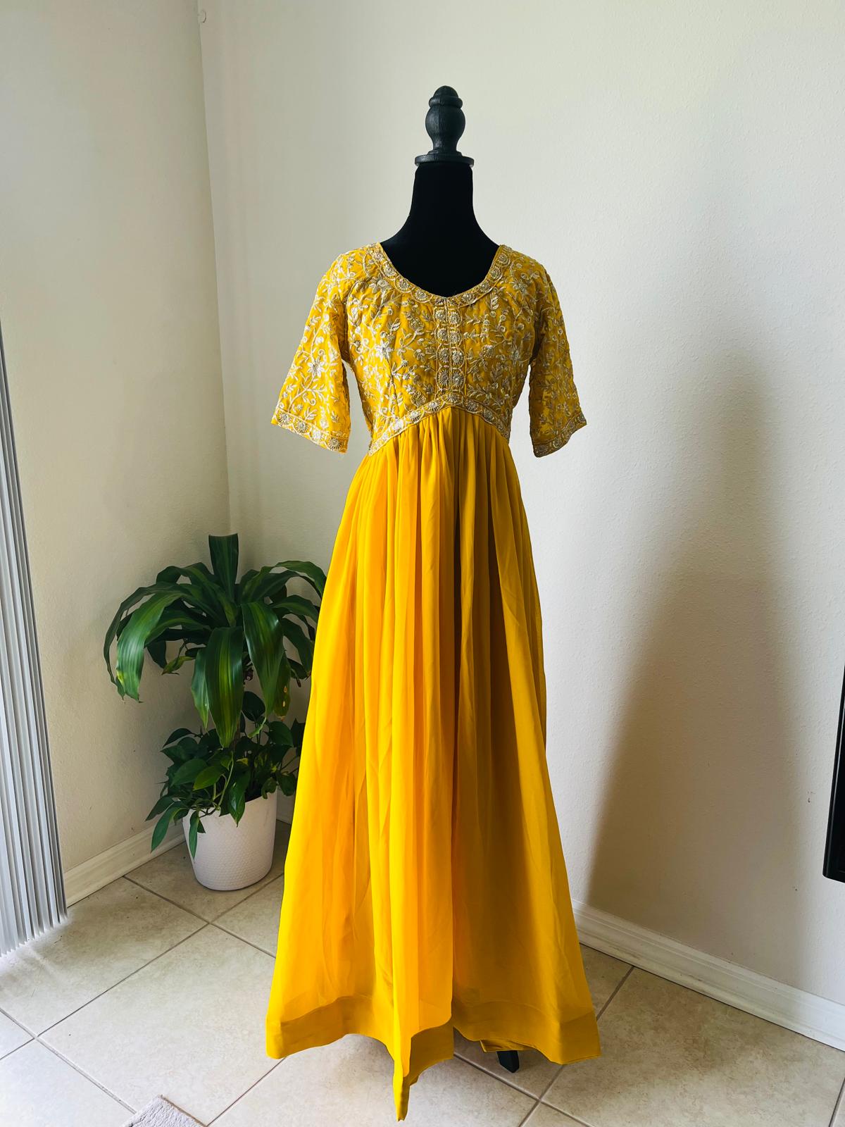 Georgette Embroidered Anarkali Gown