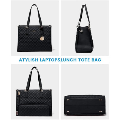 stylish work tote with built-in lunch compartment
