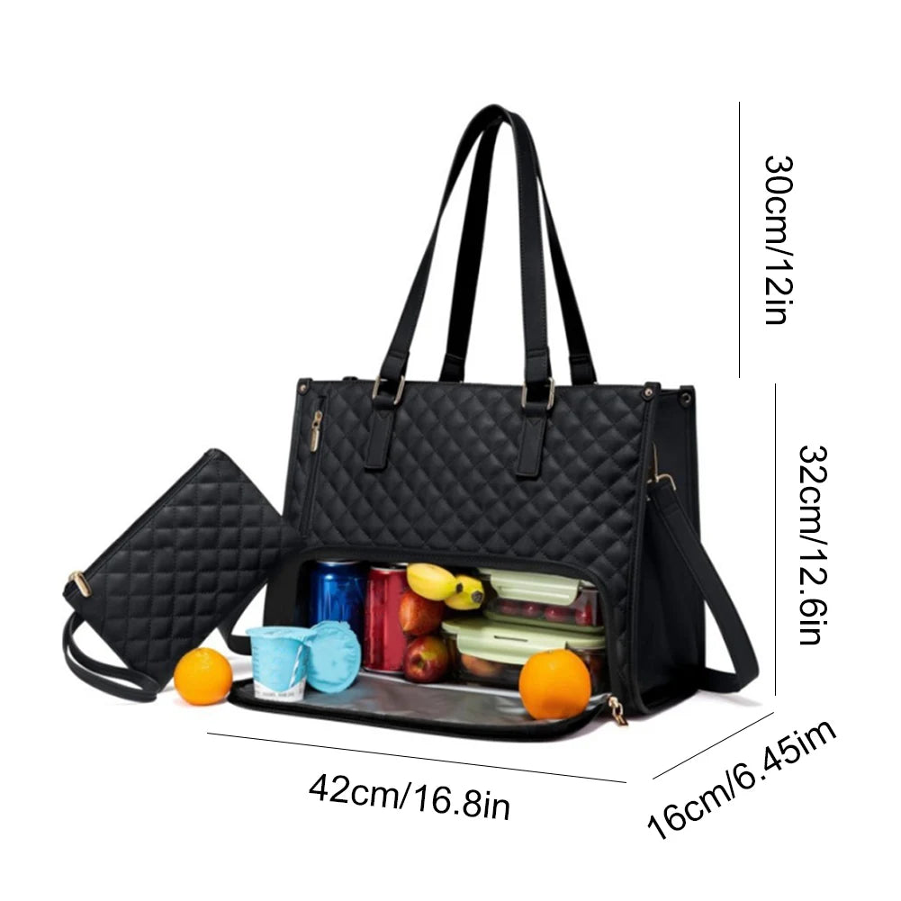 2 in 1 Lunch Tote Bag for Women