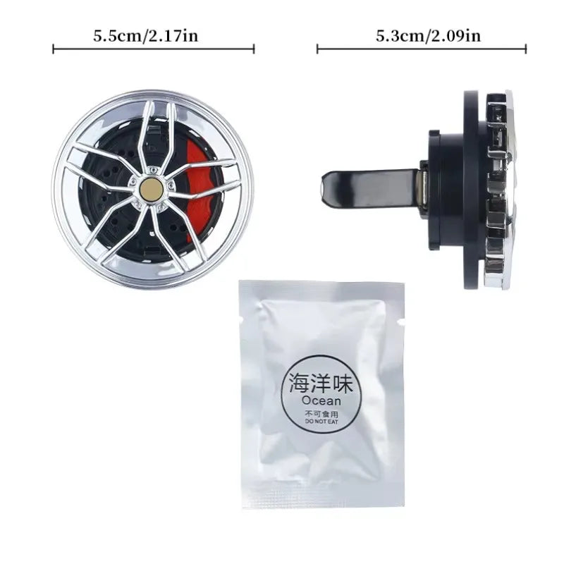 Wheel-Shaped Car Air Freshener Clip