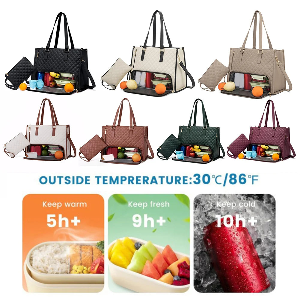 2 in 1 Lunch Tote Bag for Women