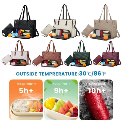 2 in 1 Lunch Tote Bag for Women