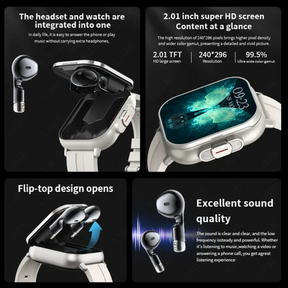 SmartwatchWithBluetoothEarbuds