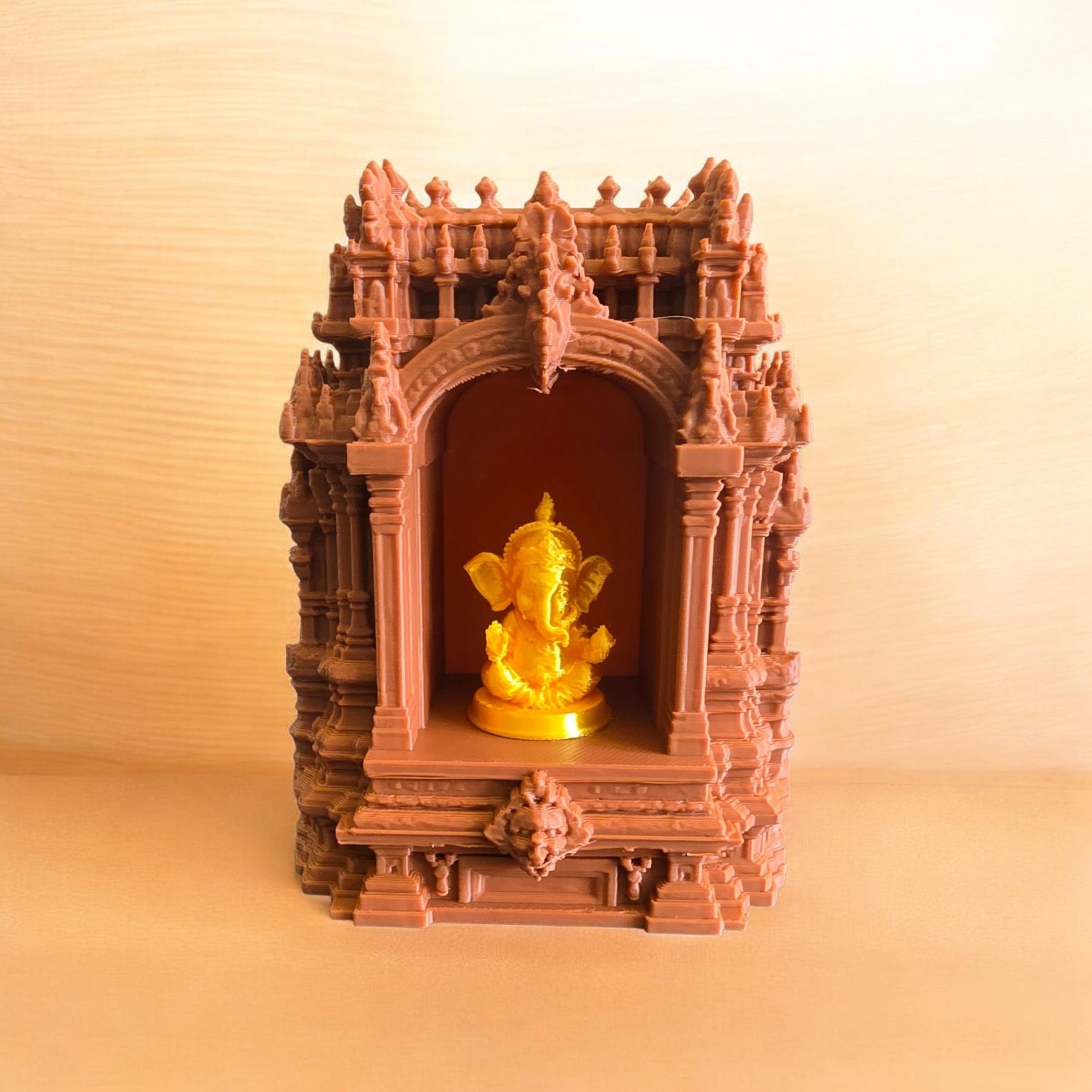 3D printed temple model with Ganesha